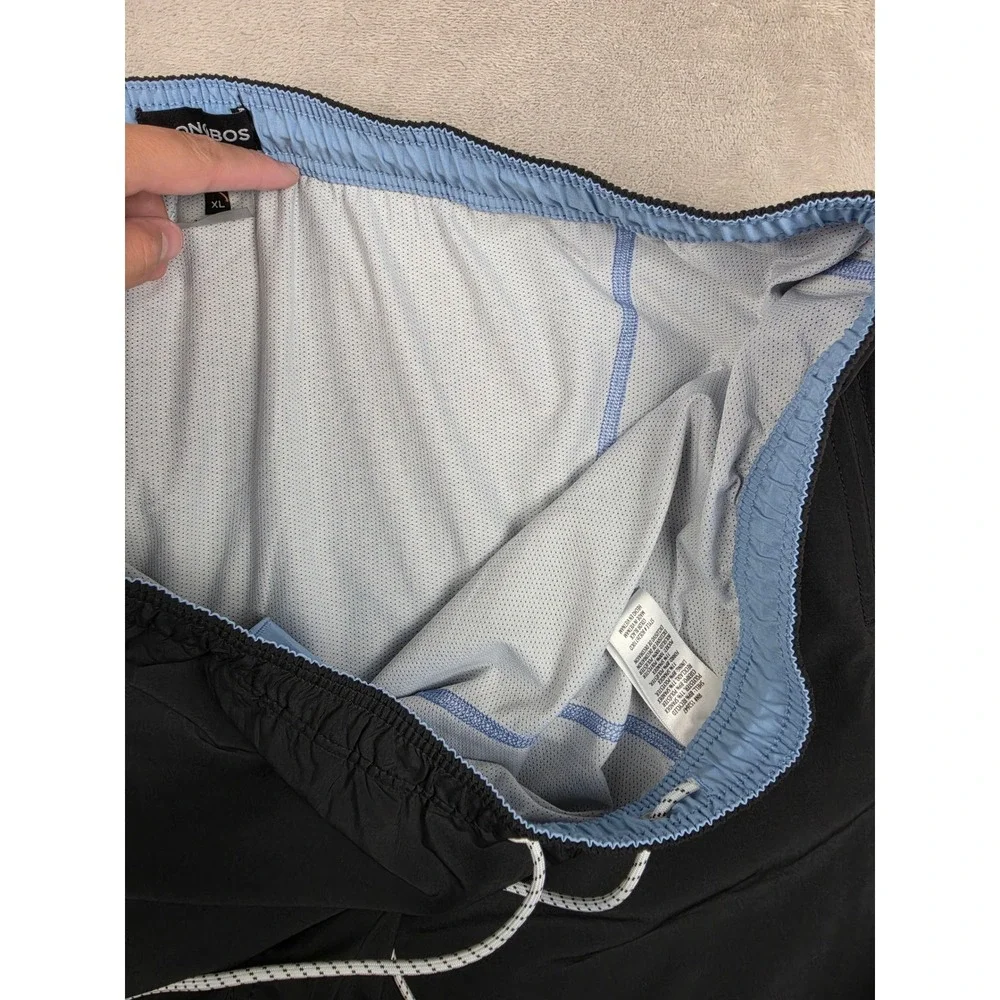 Bonobos Swim Trunks Mens XL Black 7 Inch Inseam Drawstring Mesh Lined Pockets